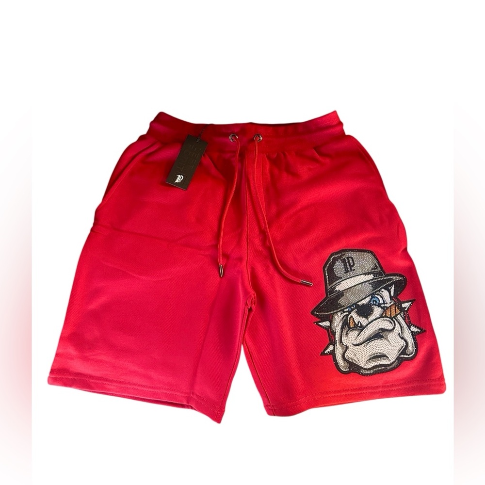 Nwt Auth. LP Left Point Red Shorts with Bulldog Rhinestones avail in Small & Lrg